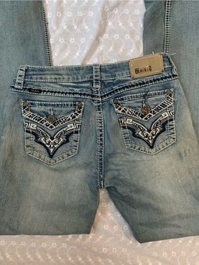 Wrangler Light Blue Boot Cut Jeans with Embroidered Back Pockets